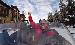 Watch a Polaris Slingshot Being Driven in the Snow
