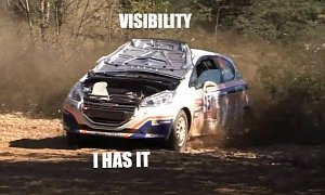 Watch a Rally Driver Go Flat Out with the Hood Up