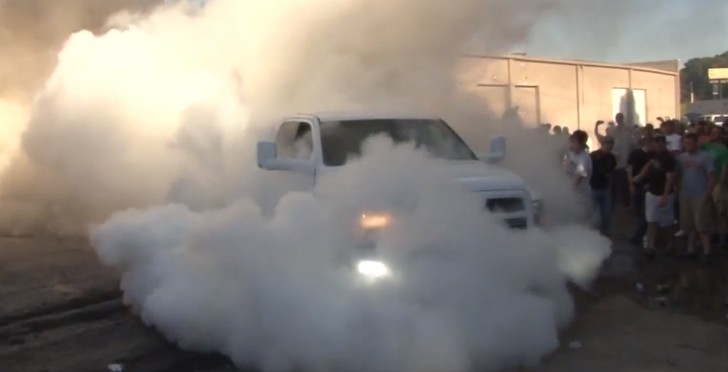 Ram Pickup Does a Monster 4X4 Burnout