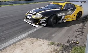 Watch a Supra Pro Drifter Almost Take Out the Crowd