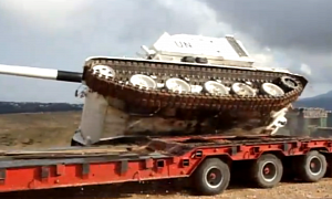 Watch a Top-Heavy UN Tank Crash