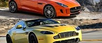 Watch a V12 Vantage S and Jaguar F-Type R Leisurely Reach 250 KM/H