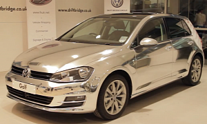 Watch a VW Golf 7 Get Wrapped in Chrome
