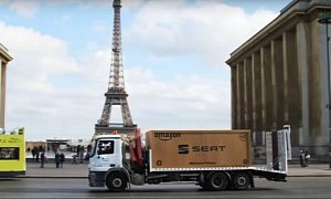 Watch Amazon Deliver the SEAT Mii by Helicopter and Truck