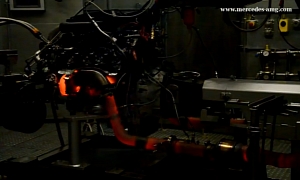 Watch an AMG 5.5L V8 Biturbo Glow Red in Testing