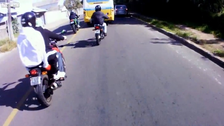 Incredible motorcycle safety fail for Brazilian rider