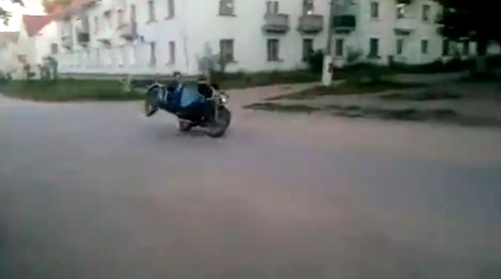 High-Speed Sidecar Trick Goes Very Wrong