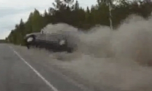 Watch Bald Tires and Bold Driving Flip a Car Over