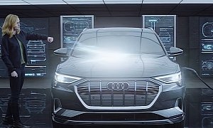 Watch Captain Marvel Zap the Audi e-tron Without Cracking a Smile