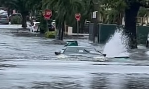 Watch Chevy Corvette Miraculously Cross Flood Water Up to Its Windshield