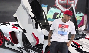 Watch Chris Brown's Lamborghini Aventador Getting Resprayed
