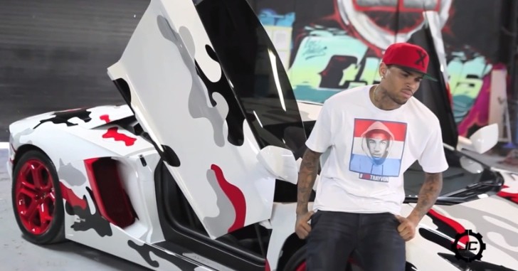Chris Brown's Lamborghini Aventador Getting Resprayed