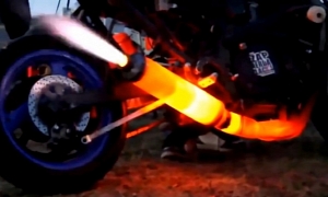 Watch Extreme Bike Flamethrower Action