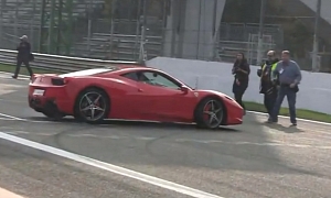 Watch a Ferrari 458 Italia Near-Accident