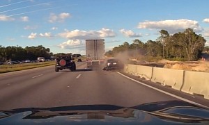 Watch: Florida Man in Audi Learns an Expensive Driving Lesson While Trying To Pass a Semi