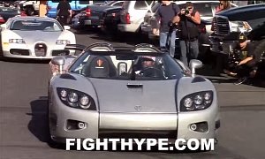 Watch Floyd Mayweather Leading a Bugatti Convoy in His New Koenigsegg Trevita – Video