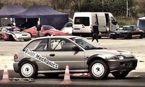 Watch Germany’s Fastest Mitsubishi Colt Bunny Hop Its Way to a 9.43s Quarter Mile