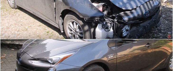 Watch How a Russian Mechanic Repairs a Toyota Prius Wreck