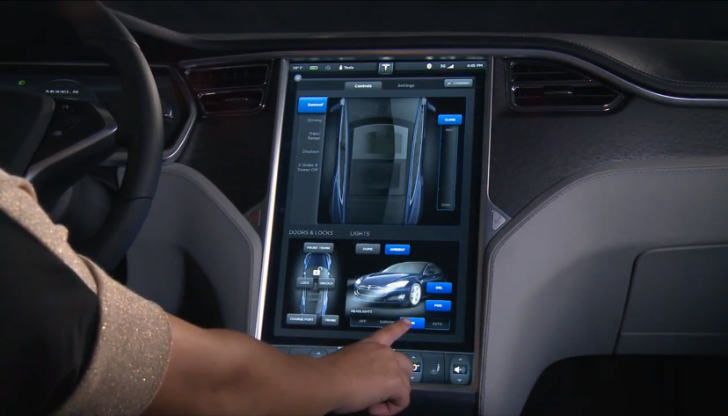 The 17-inch Touchscreen of the Tesla S