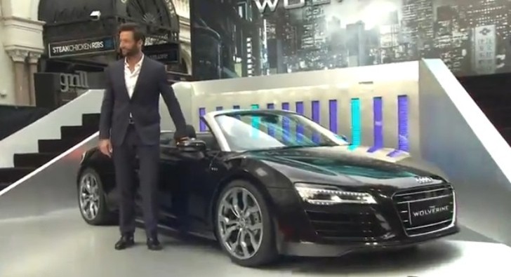 Hugh Jackman and the Audi R8 Spider Shine at The Wolverine Premiere