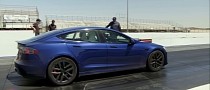 Watch Jay Leno Break the Quarter-Mile Record in a Tesla Model S Plaid