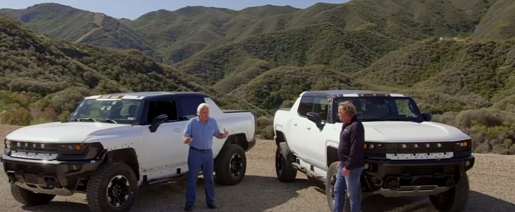 Jay Leno with the Hummer EV