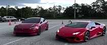 Watch: Lamborghini Huracan EVO takes on Tesla Model S Plaid With a Low Charge