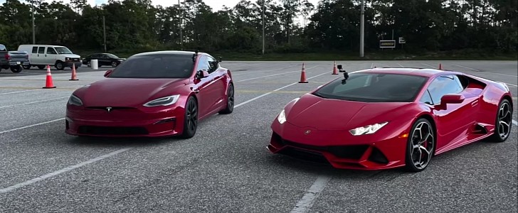 Model S and Huracan