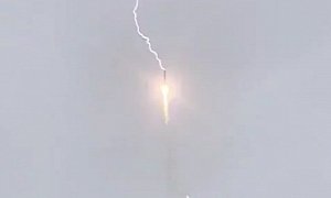 Watch Lighting Strike Russian Soyuz Rocket During Takeoff