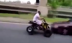 Watch Me Wheelie and Hit That Car Head-On