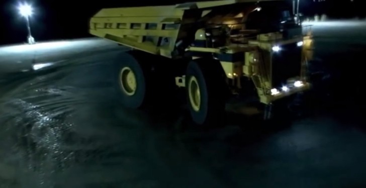 Mike Ryan drifting a mining truck