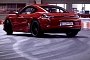 Watch Porsche Drift the Cayman GTS around a Go-Kart Track