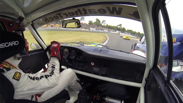 driving footage from Le Mans classic