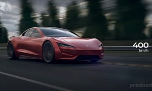 Watch Realistic CGI of Tesla Roadster Hitting 250 Mph (400 km/h) in Under 20s