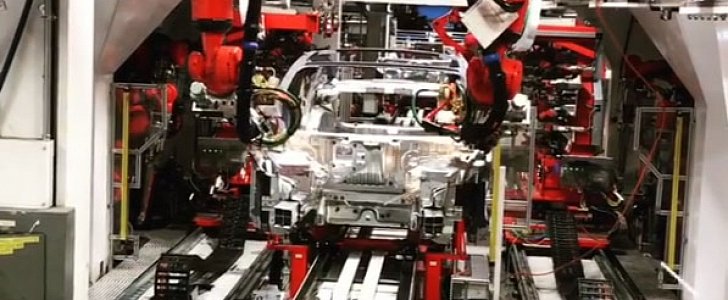 Tesla Model 3 production line