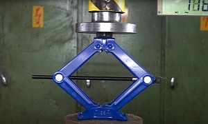 Watch Several Jack Stands Try to Make a Stand Against 150-Ton Hydraulic Press
