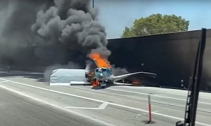 Watch Small Plane Make a Dramatic Crash Landing on Freeway in California