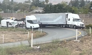 Watch: Tesla Semi Breaks Down in the Middle of a Highway On-Ramp, Disaster Ensues
