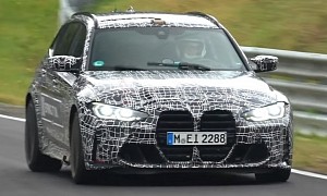 Watch the 2022 BMW M3 Touring Suck in a Lot of Air During Nurburgring Testing