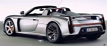 Watch the 2022 Porsche Carrera GT Take Shape Before Your Eyes in Tidy Rendering