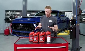 Watch the 2024 Ford Mustang Get an Oil Change, Coyote V8 Engine Takes 10 Quarts of 5W-30