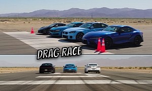 Watch the 2024 Ford Mustang Race a Camaro, Challenger, Supra, M2, and a Lotus Emira