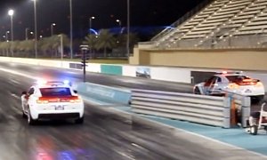 Watch the Abu Dhabi Police Drag Race their Cars: Camaro vs GT-R