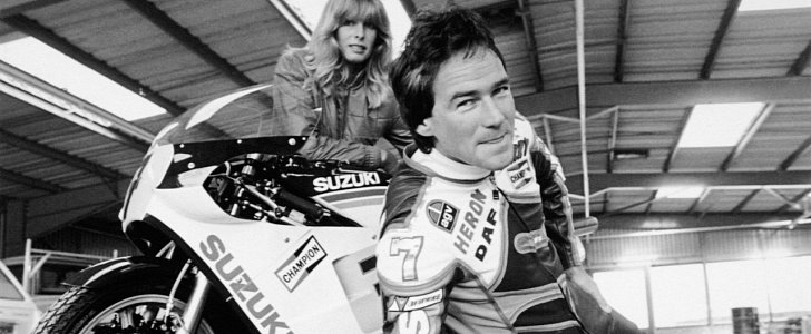 Barry Sheene and his wife, Penthouse model Stephanie McLean