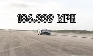 Watch the C8 Corvette Stingray Z51 Hit 186.339 MPH at the Kennedy Space Center