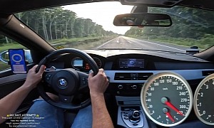 Watch the E61 BMW M5 Touring Sing the Song of Its People at 330 KPH on the Autobahn