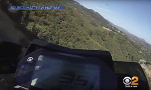 Watch the Horrible Moment a Biker Falls 250-Feet Off a Mountain Road