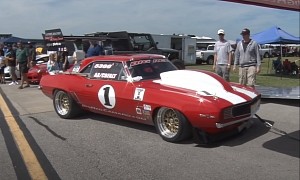 Watch the Legendary Chevrolet "Big Red" Camaro Hit 216 MPH Over the Half-Mile