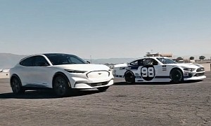 Watch the Mach-E Go Against a Stock Car and a Rocket in Ford’s Latest Campaign