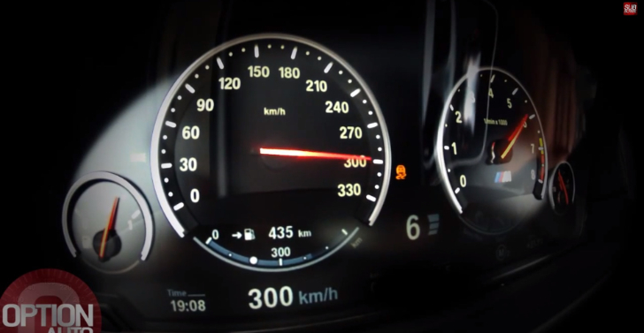 BMW M5 at 300 km/h